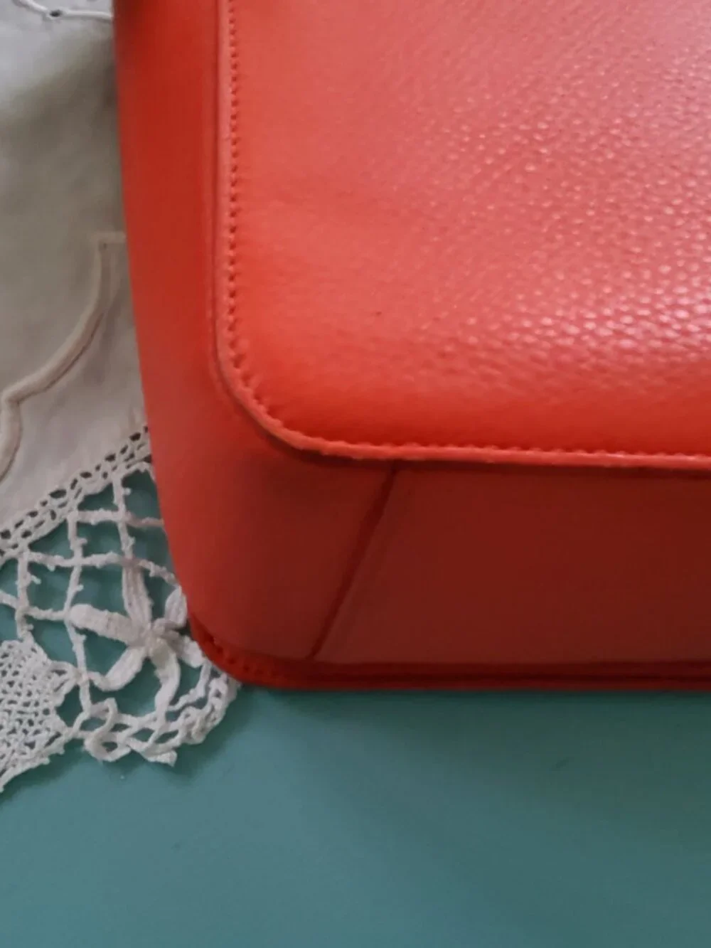 Tory Burch Large Flap Crossbody in Orange with Chain Strap